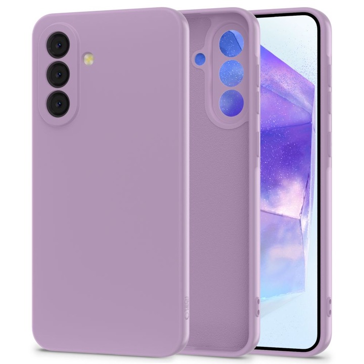 Силиконов Калъф за Samsung A56, Tech-Protect Icon Soft Case, Лилав