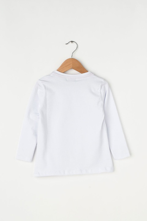 Zee Lane Kids, Bluza cu decolteu rotund, Alb, 122 CM Standard