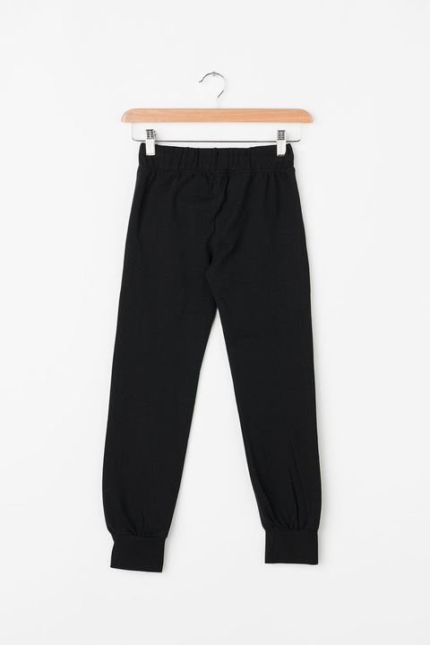 Zee Lane Kids, Pantaloni jogger cu aplicatie din strasuri, Negru, 158 CM Standard