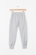 Zee Lane Kids, Pantaloni jogger cu aplicatie din strasuri, Gri melange, 134 CM Standard