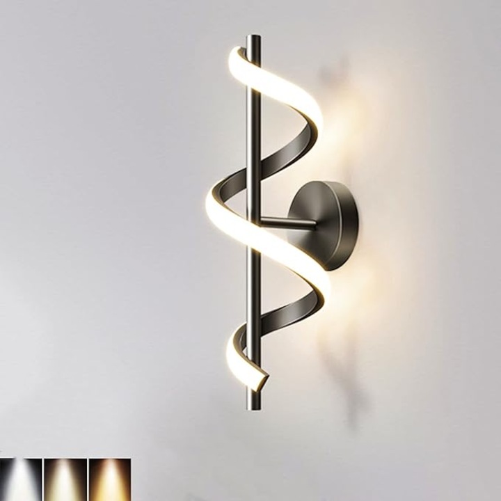 Креативна спирална стенна лампа JIJU® с 3 вида светлина