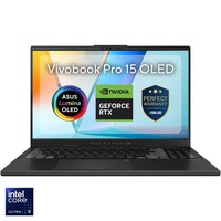 Laptop ASUS Vivobook Pro 15 OLED cu procesor Intel Core Ultra 9 285H pana la 5.4GHz, 15.6'', 3K, OLED, 120Hz, 24GB DDR5 RAM, 2TB SSD, NVIDIA GeForce RTX 4050 6GB GDDR6, Windows 11 Pro, Earl Gray
