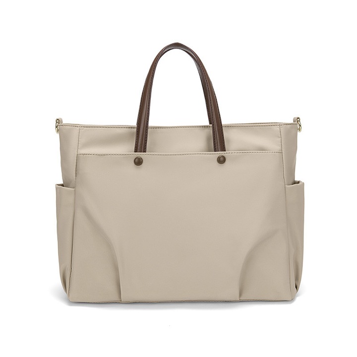 Чанта за лаптоп с отделение за лаптоп, голям капацитет, водоустойчива, 38x12x30cm, Medium 15", Glossy Ivory