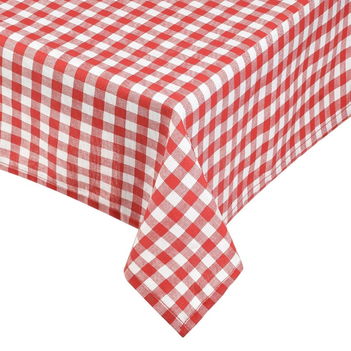 Piros kockás húsvéti terítő 240x140cm