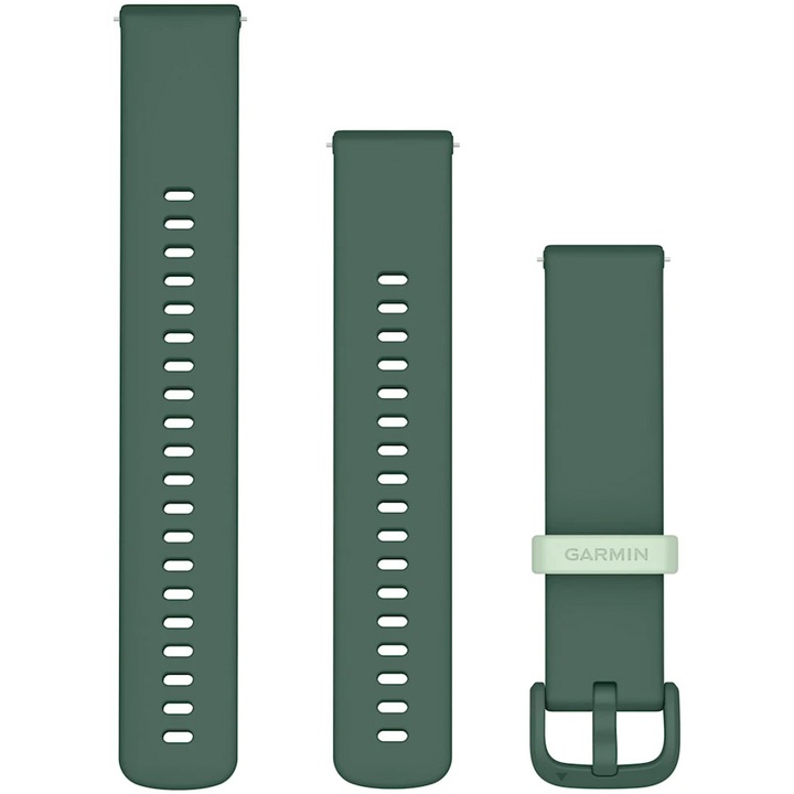 Garmin okosóra szíj, 20mm, szilikon, jáspis zöld, kerület 125-218 mm