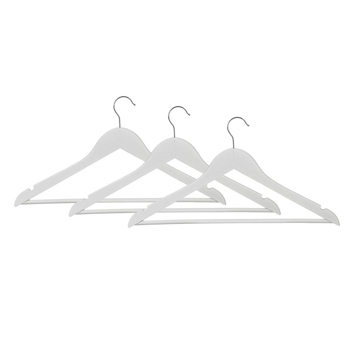 Umerase de Lemn Albe 44.5cm - 3buc