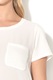 Liu Jo, Tricou cu buzunar stralucitor pe piept, Alb, S