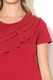 Liu Jo, Tricou cu detalii cu volan, Rosu, XS