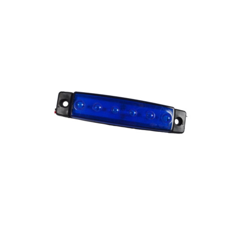 Син LED габарит, 12V, универсален 6 диода