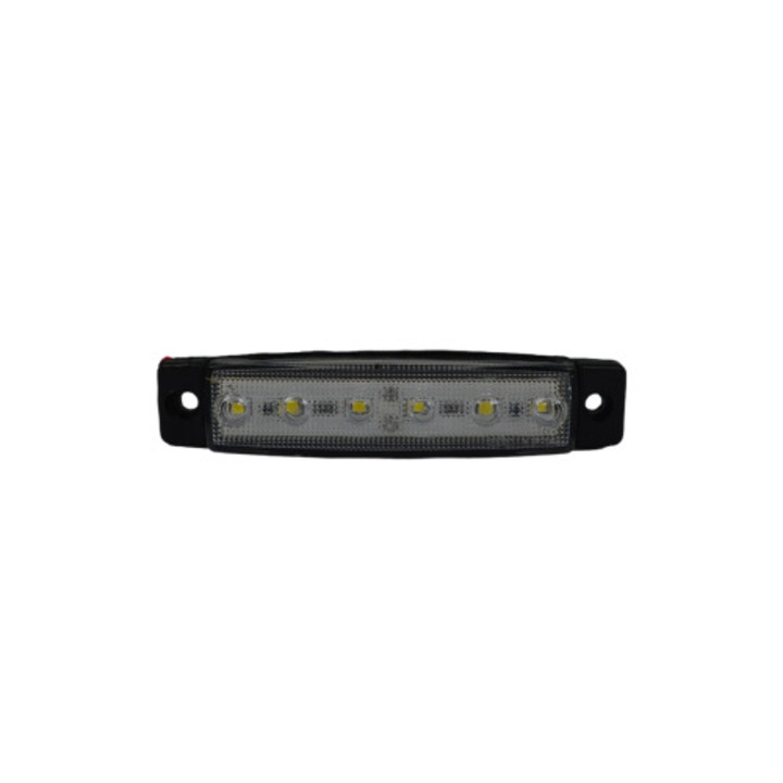 Indicator LED alb, 12V, universal 6 diode
