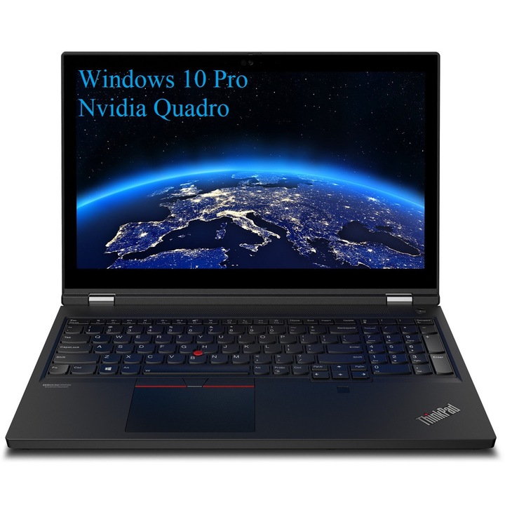 Lenovo ThinkPad P15 Gen 1 (Intel) Laptop, 15.6" FHD IPS, Intel Core I7-10750H, 32GB DDR5, 512 GB SSD m2 PCIe, NVIDIA Quadro T1000 4GB GDDR6, Windows 10 Pro, Fekete