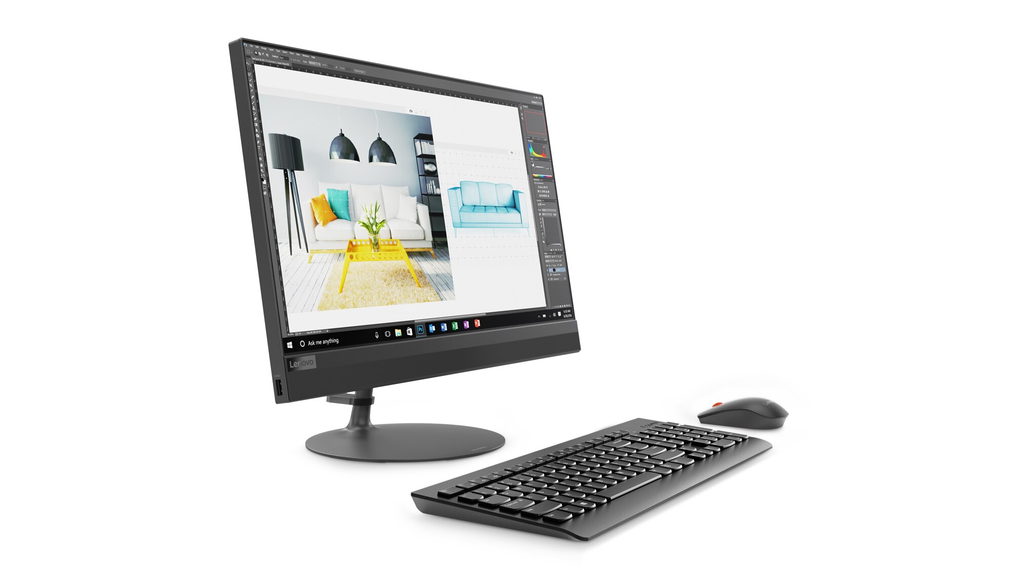 Sistem All-in-One Lenovo IdeaCentre 520-24IKL cu procesor Intel