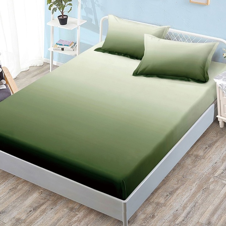 Set cearsaf de pat si 2 fete de perna pentru 2 persoane, Pucioasa, Junne Rainbow V2, 180x200 cm, Finet