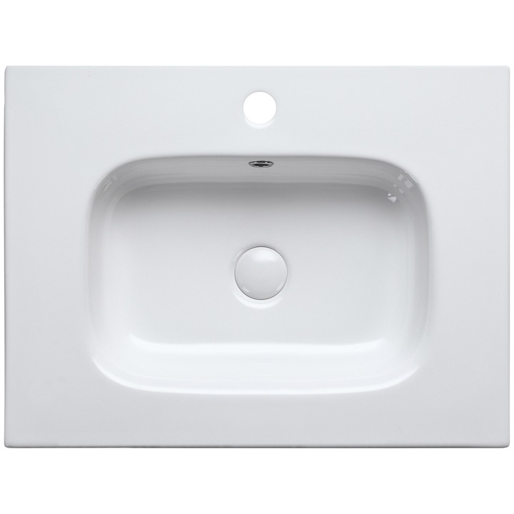 LAVOAR Olim Ceramica Seria ONDA, Lavoar Incastrat pentru Mobilier, Alb, 60cm