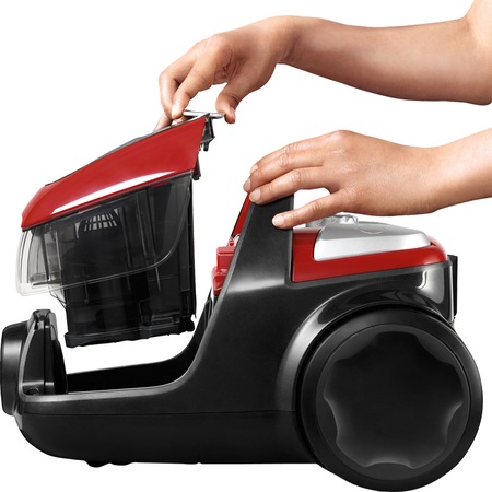 Aspirator fara sac, Electrolux EAPC52LR, 650W, clasa energetica A, filtru H10, perie parchet, Rosu