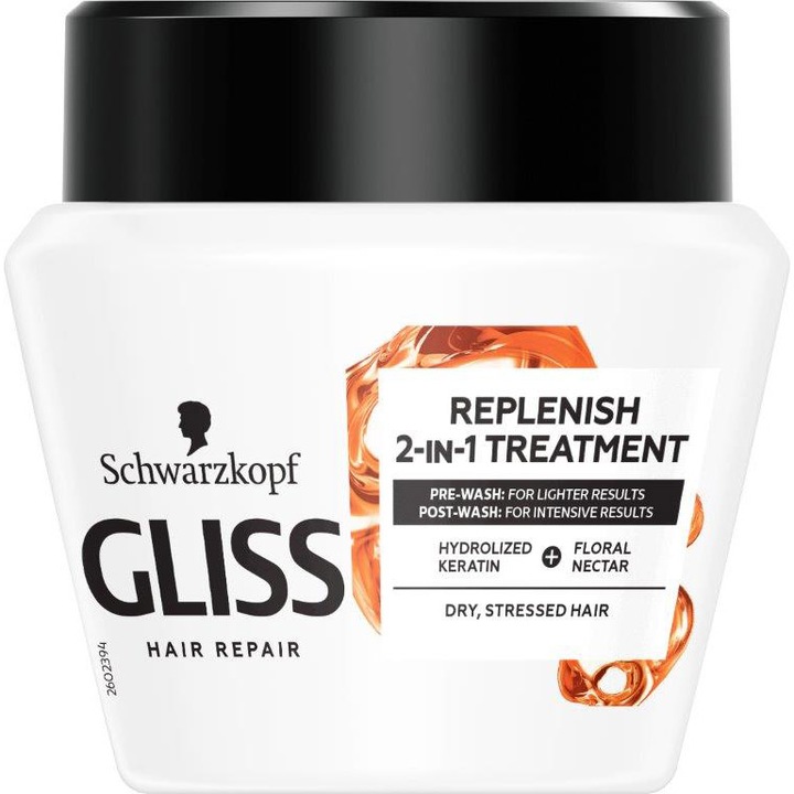 Tratament masca Gliss Total Repair 19 pentru par uscat, 300 ml