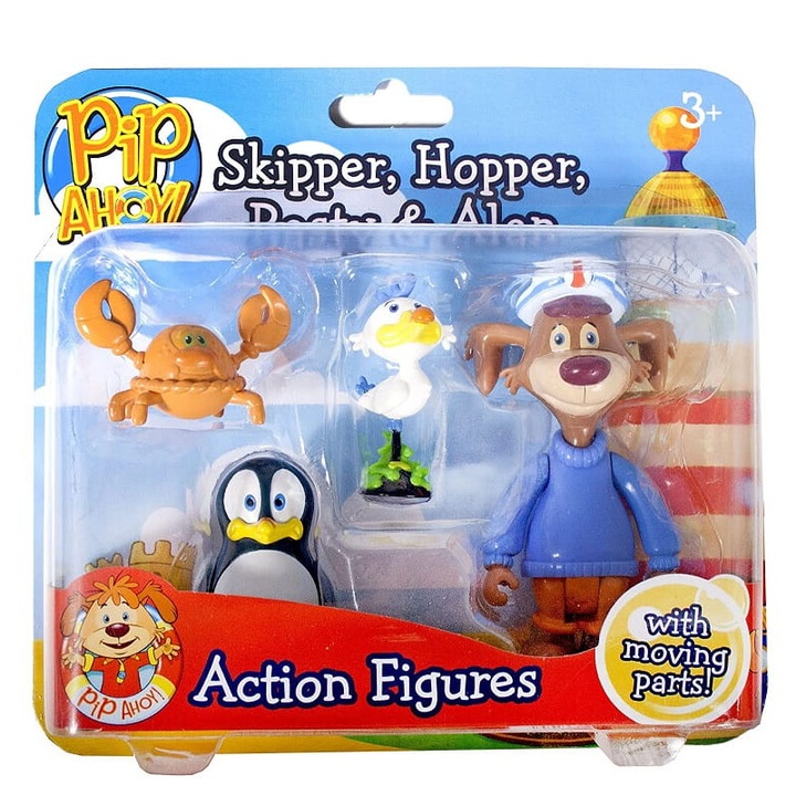 Pip Ahoy! figurakészlet – Skipper, Hopper, Pasty, Alan, 3,5x9cm