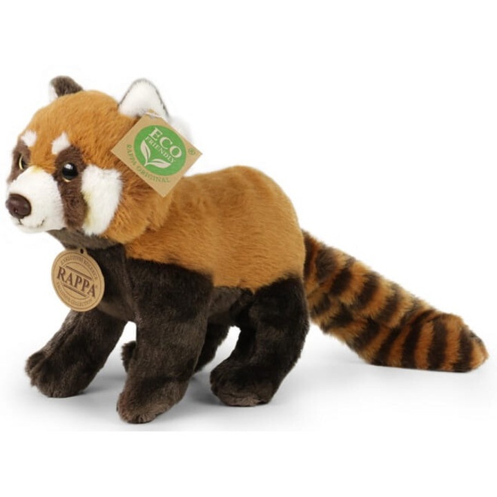 Jucarie de plus Rappa, panda rosie, 20 cm, Eco Friendly