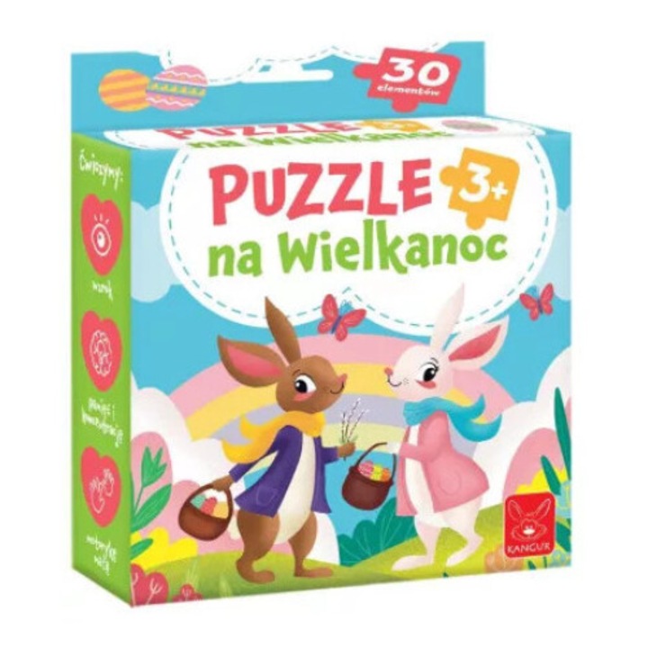 Kirakó gyerekeknek, 3+, 30 elem, húsvéti témájú, többszínű