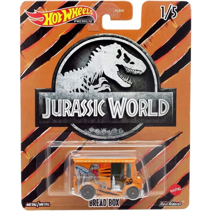 Masinuta Mattel Hot Wheels, Jurassic World: Velociraptor, 7-8 cm, set