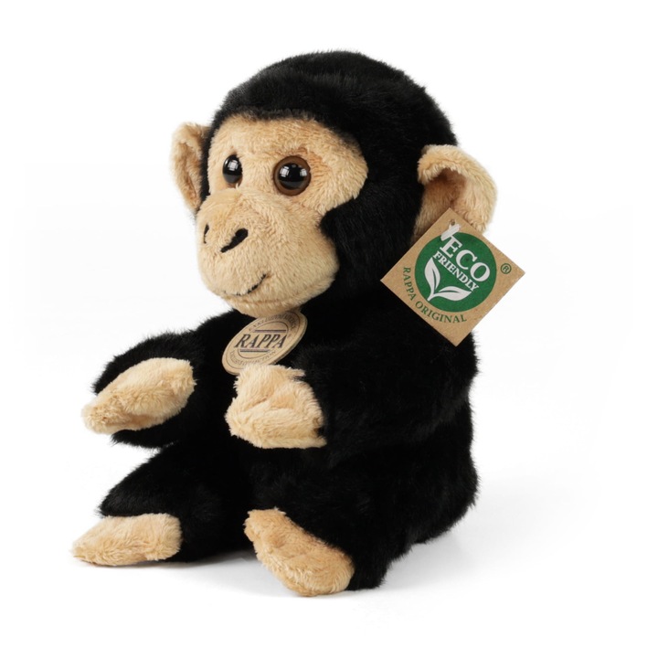 Jucarie de plus Rappa, cimpanzeu, 18 cm, Eco Friendly, pentru copii de la 0 luni