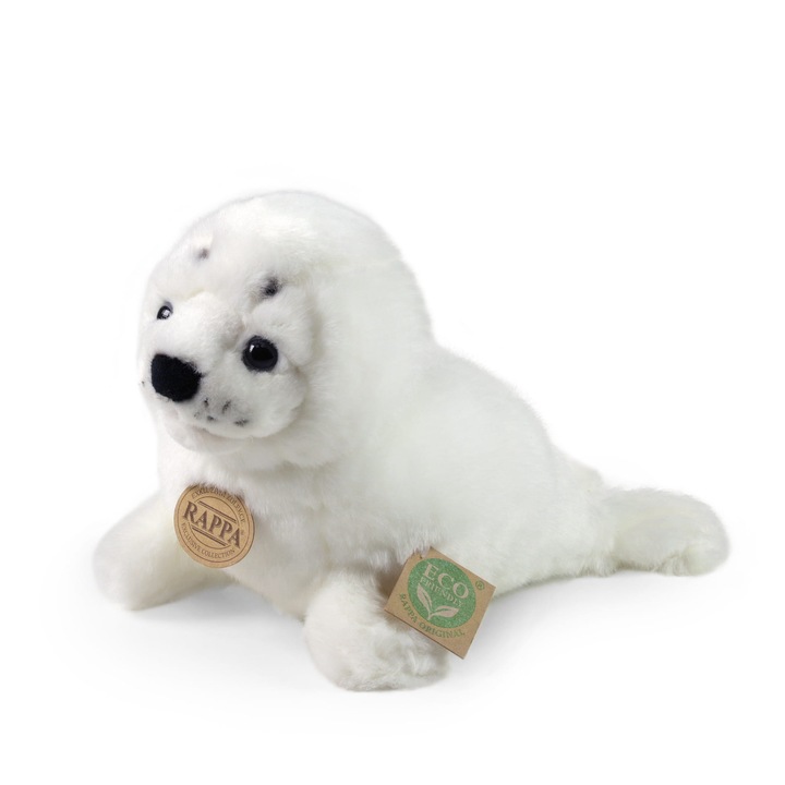 Jucarie de plus Rappa, foca alba, 25 cm, Eco Friendly
