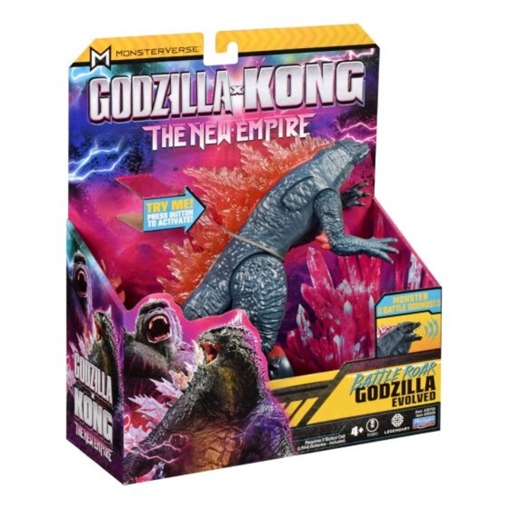 Figurina Godzilla vs Kong, Playmates, 17cm inaltime, cu sunet
