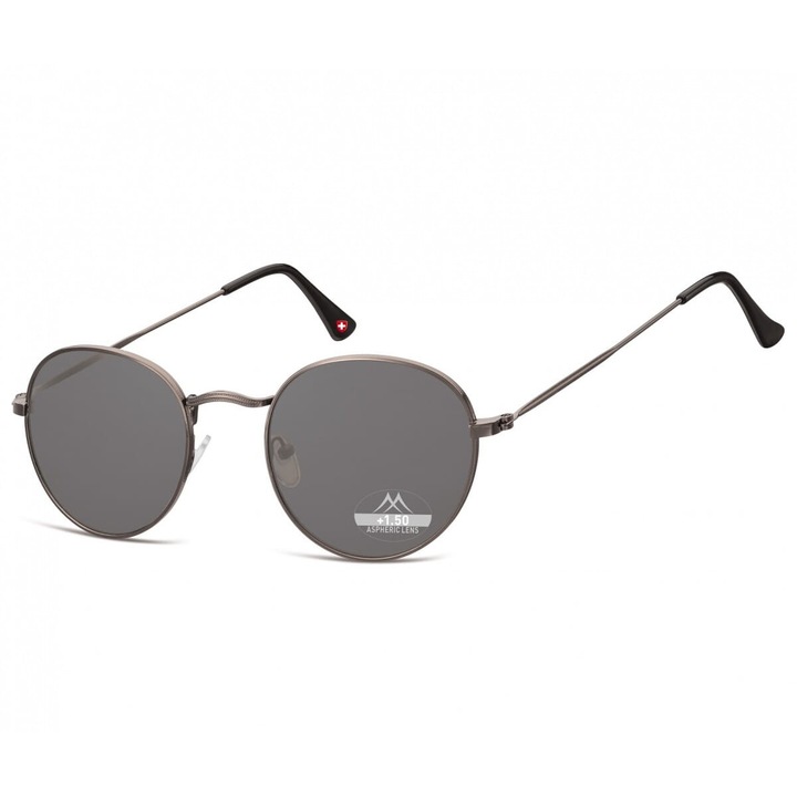 Ochelari de citit unisex, Montana, HMR54S, Lentile asferice, +1.5, Negru / Grafit