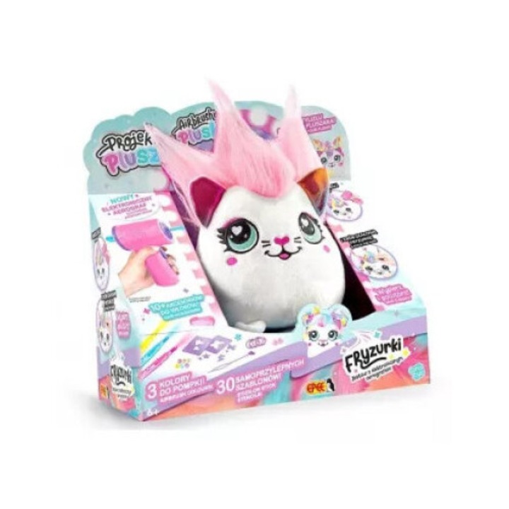 Set jucarie de plus, EPEE, 3 markere, 30 sabloane, 25x24,5x12cm