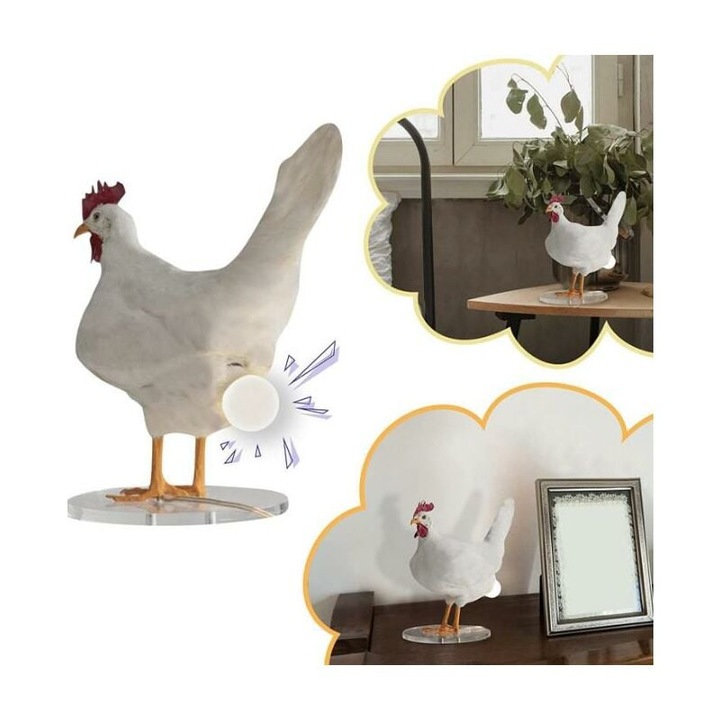 Asztali lámpa, tyúk tojás modell, LED, dekoratív