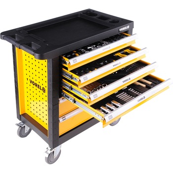 Dulap scule profesional VOREL echipat 177 buc, 6 sertare Dulap scule profesional VOREL echipat 177 buc, 6 sertare