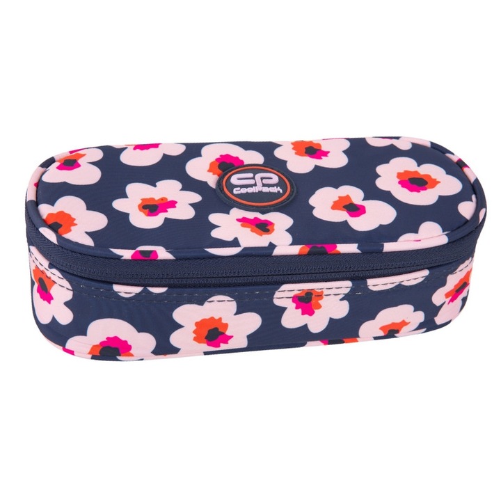 Pencil case, Coolpack, Campus, Floral, 23 x 9 x 5 cm, Poliester 600d, Unicameral cu capac, Pentru fete, Fara echipament
