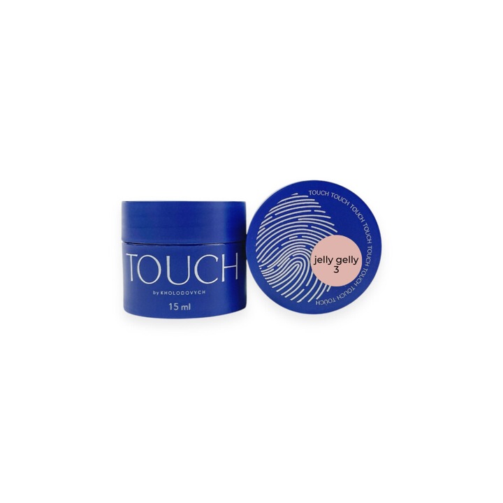 Touch építő gél, Jelly Gelly 03, 15 ml, bézs, ideális a körmök erősítésére és kiterjesztésére