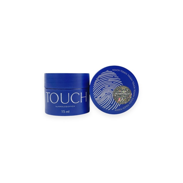 Gel de constructie, Touch, Mirage 01, 15 ml, efect reflexiv, consistenta fluida, argintiu