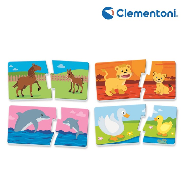 Clementoni Oktatójáték, Agerino Mamici és Pici, Többszínű, 12 darab, Ajánlott életkor 2+ év, MYONNA IT & E-COMMERCE ®