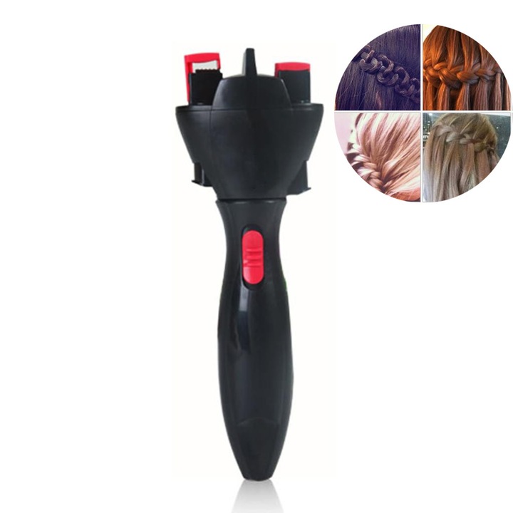 Instrument electronic de impletit parul, set de impletit rapid, accesorii pentru femei si fete, control cu un singur clic