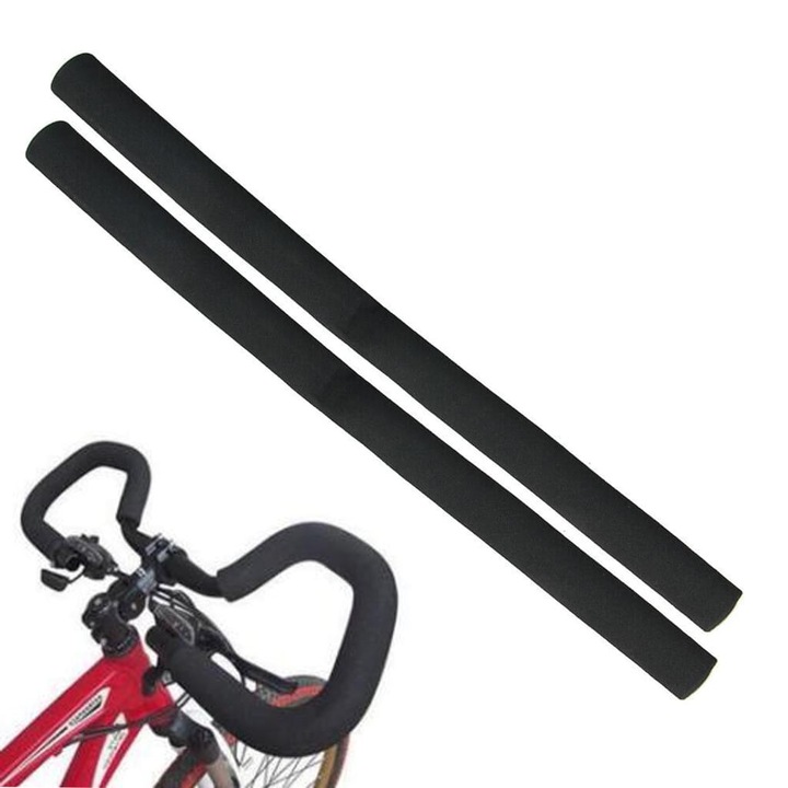 Mansoane bicicleta Herusi spuma amortizare negru 50cm set