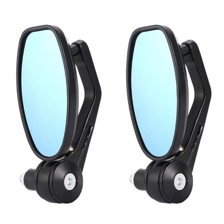 Oglinzi motocicleta set, albastru, 14.5x6.8cm, sticla securizata