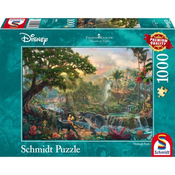 Puzzle Schmidt 1000 piese Disney Thomas Kinkade: Disney Carte Junglei Puzzle Schmidt 1000 piese Disney Thomas Kinkade: Disney Carte Junglei