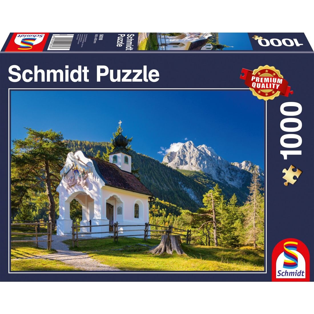 Puzzle Schmidt 1000 piese: Capela Bavariana