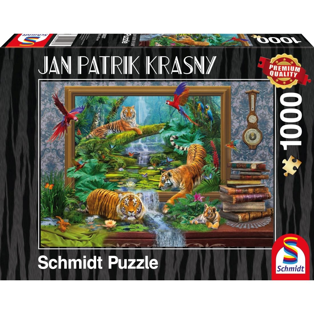 Puzzle Schmidt 1000 piese Jan Patrik Krasny: Tigrii prind viata