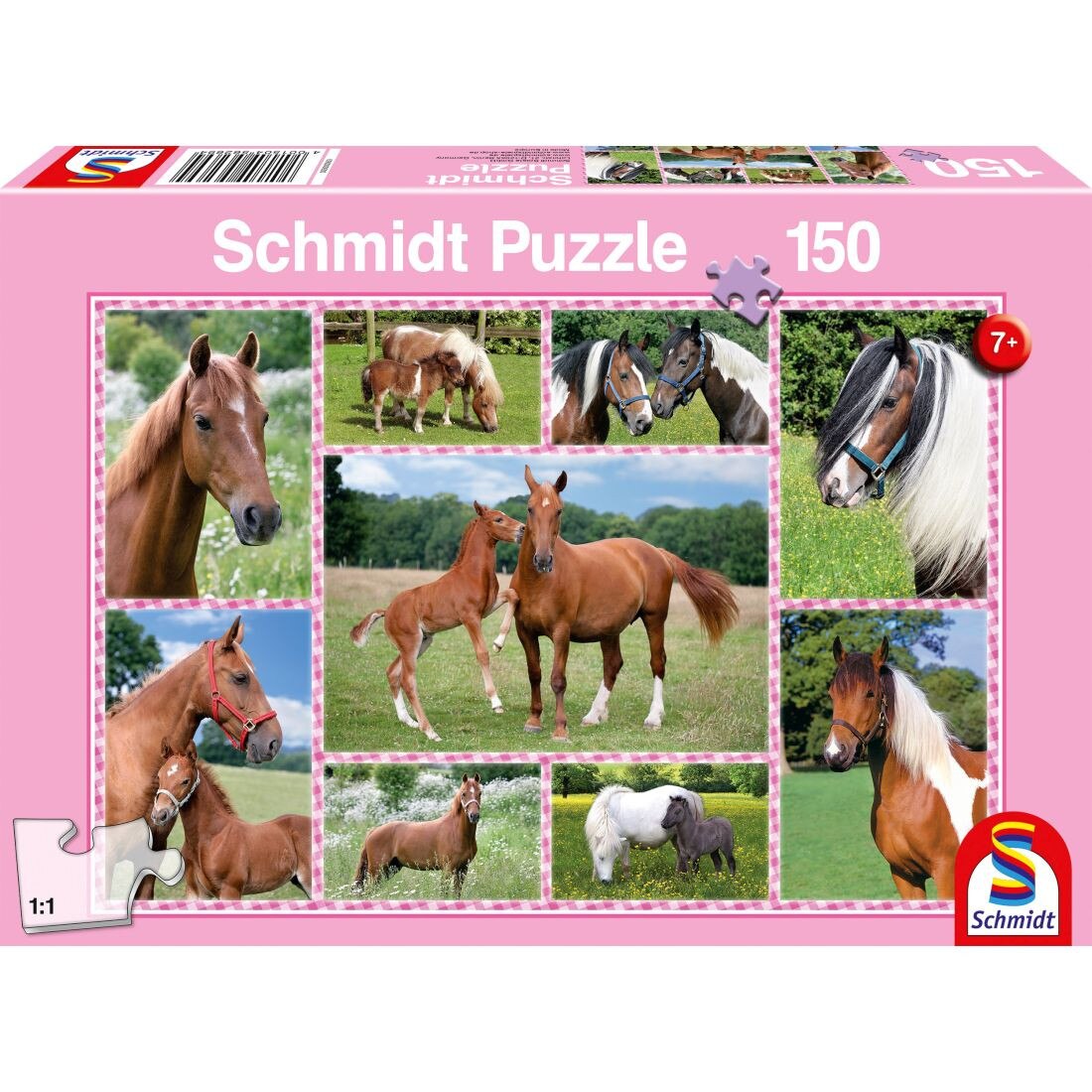 Puzzle Schmidt pentru copii 150 piese: Cai frumosi