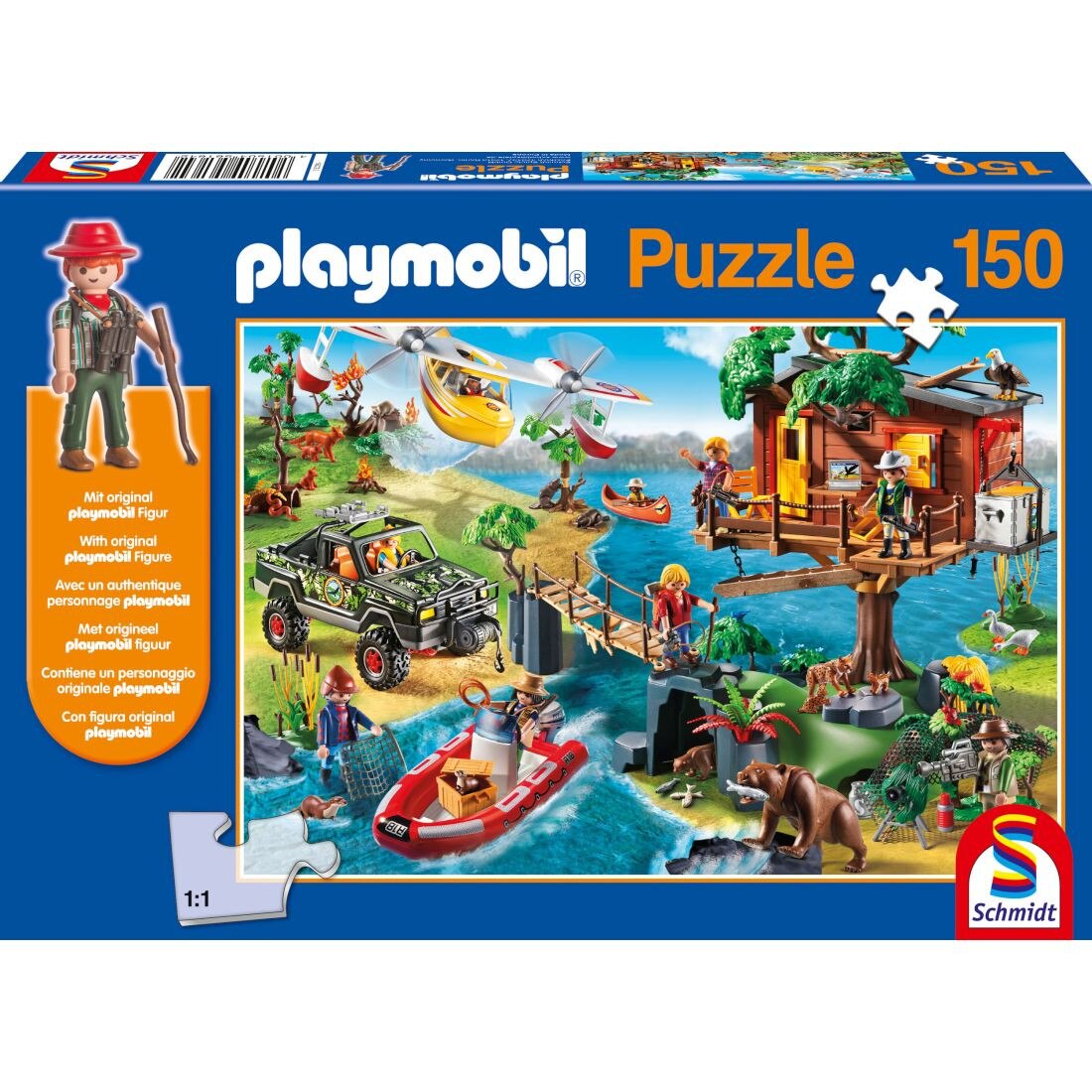 Puzzle Schmidt pentru copii 150 piese playmobil: Casuta din copac