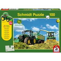puzzle schmidt pentru copii 100 piese john deere tractor 7310r si masina de recoltat furaje 8600i imagen 16_0_
0