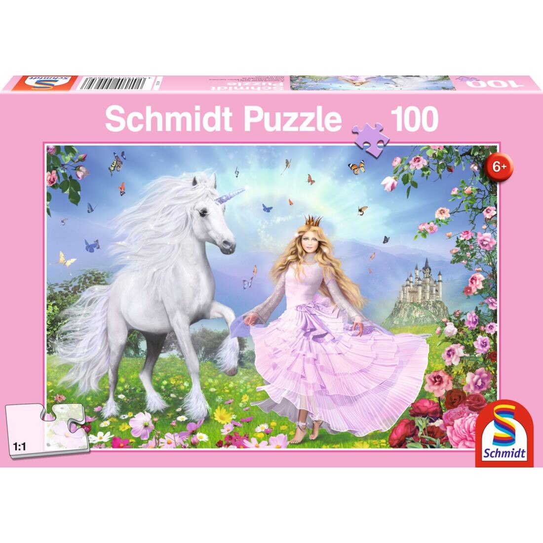 Puzzle Schmidt pentru copii 100 piese: Printesa unicornului