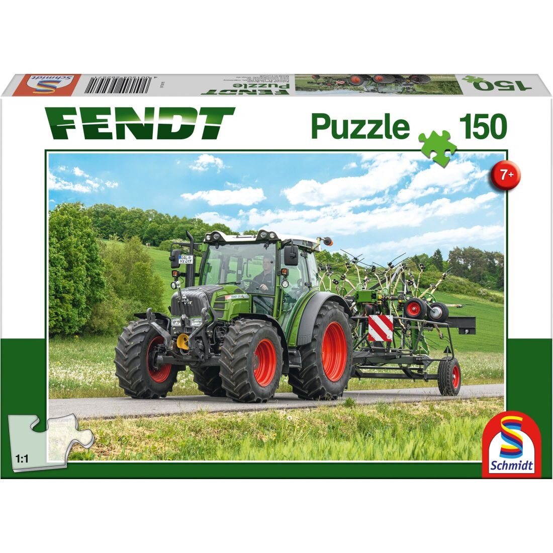 Puzzle Schmidt pentru copii 150 piese Fendt: Fendt 1050 Vario Motocultor Amazone Cenius