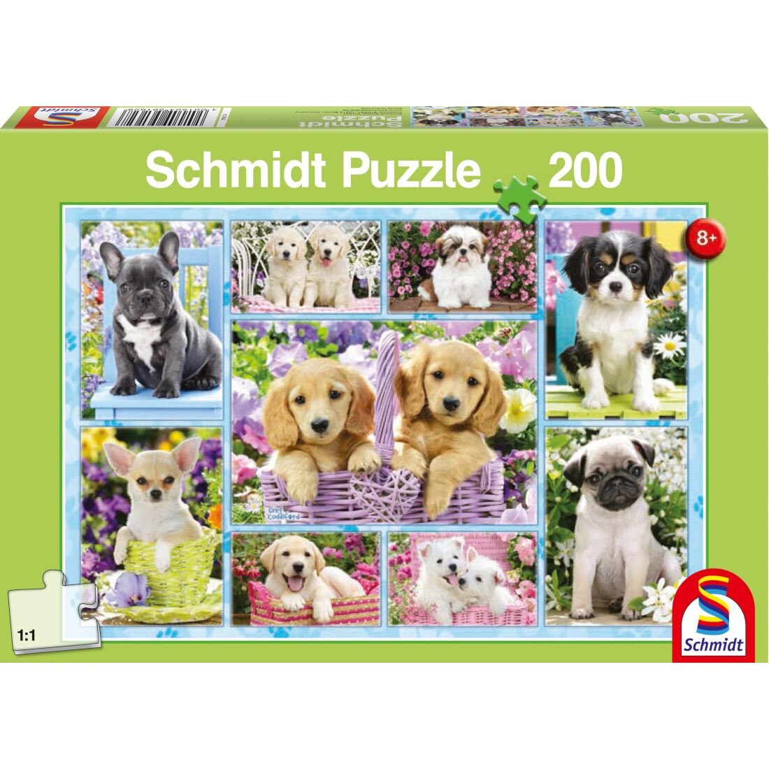 Puzzle Schmidt pentru copii 200 piese: Catelusi