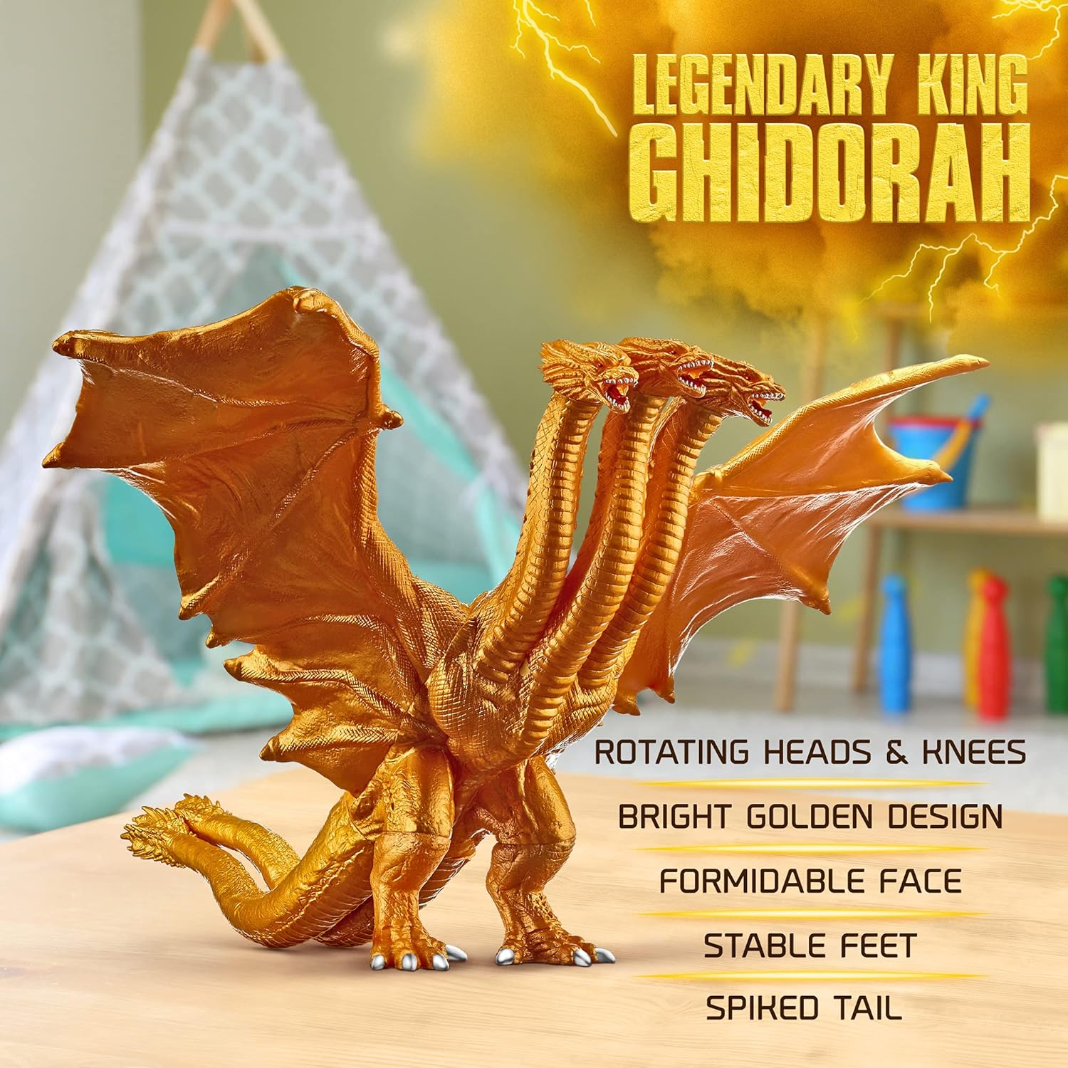 Figurina Godzilla: King of The Monsters King Ghidorah, 20cm, 5