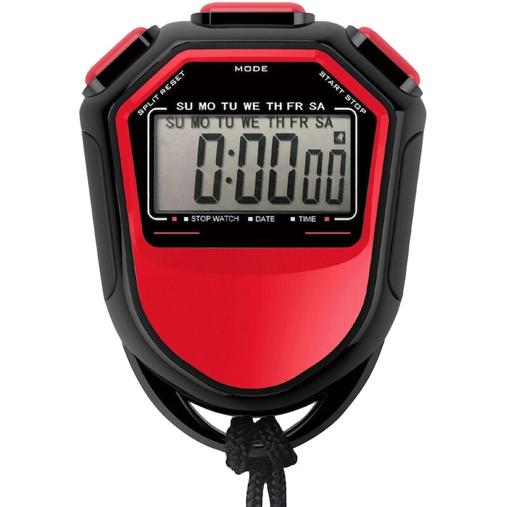 Sport Stopperóra edzővel, Digitális Stopperóra Köridő Memóriával és Stopperóra Futáshoz és Fitneszhez