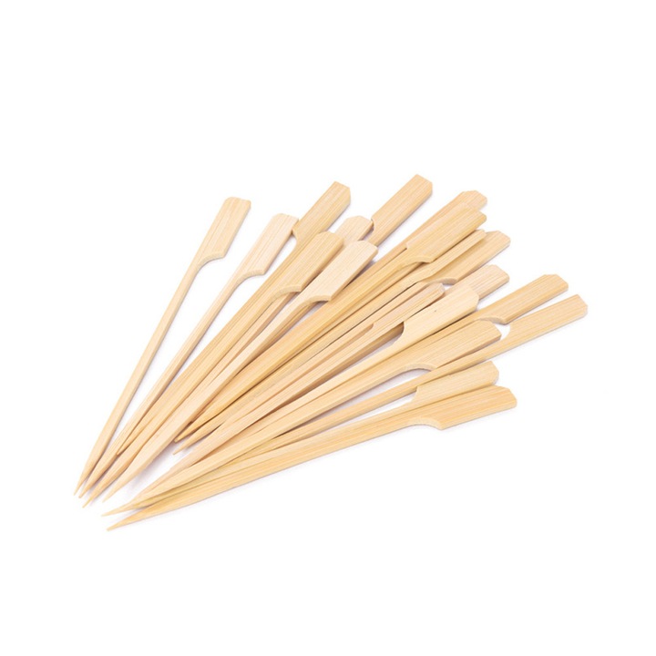 Set 100 bete bambus pentru gratar HERUSI, durabile, naturale, 22cm